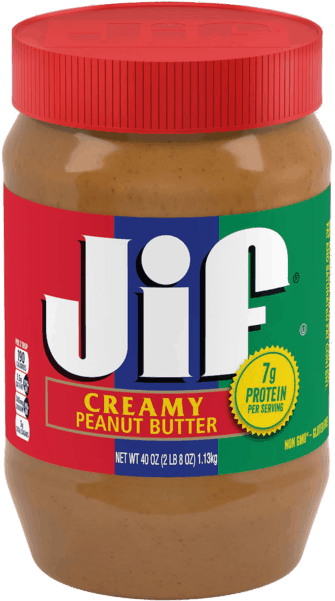 Jif Creamy Peanut Butter Jar PNG image