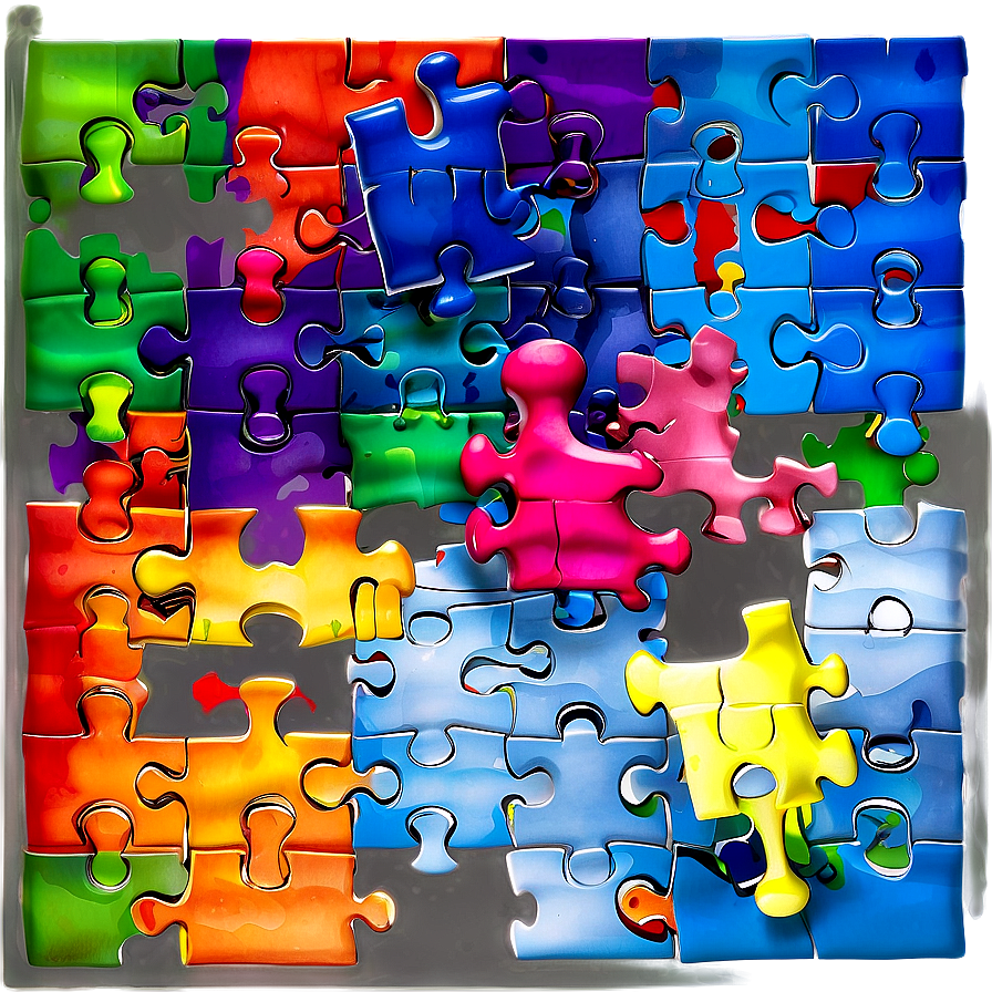 Jigsaw Puzzle Completion Celebration Png Fkd PNG image