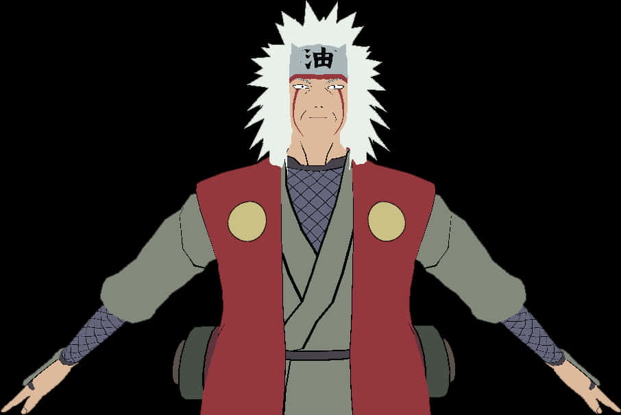 Jiraiya Naruto Anime Character PNG image