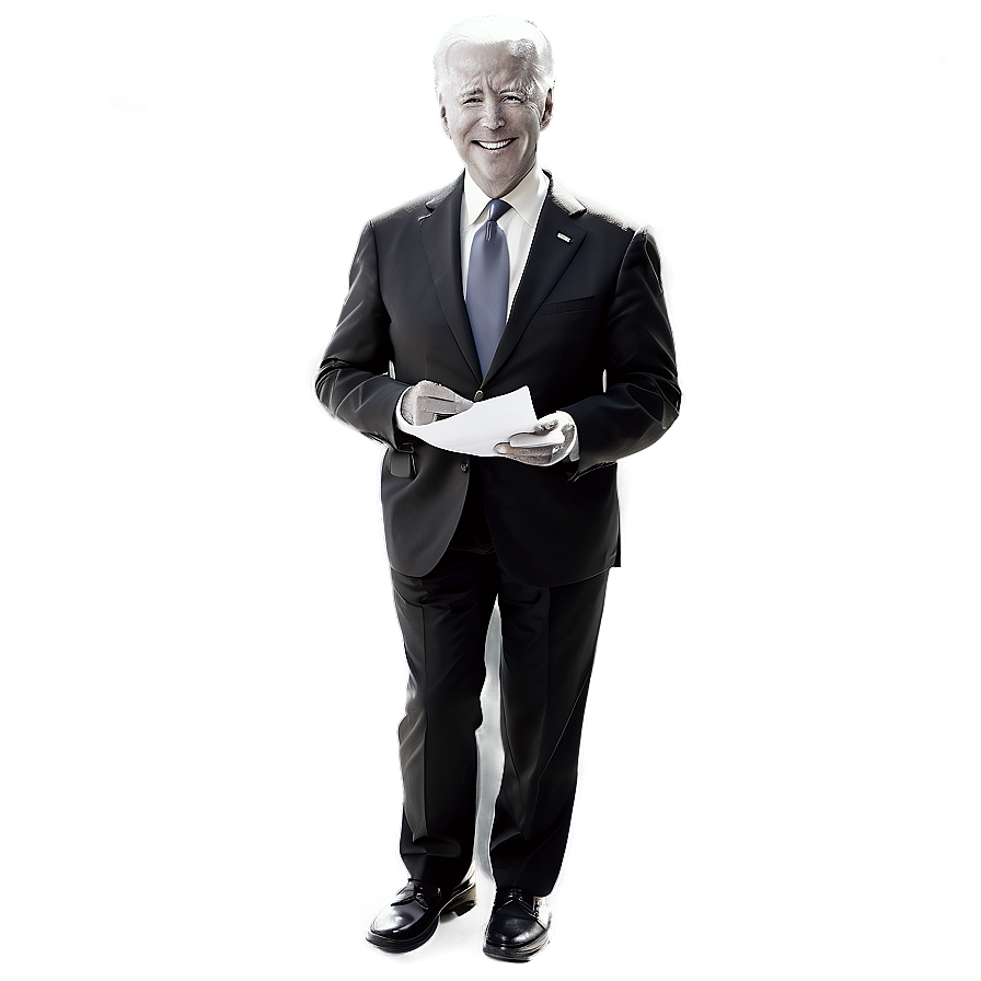 Joe Biden Black And White Png 06212024 PNG image