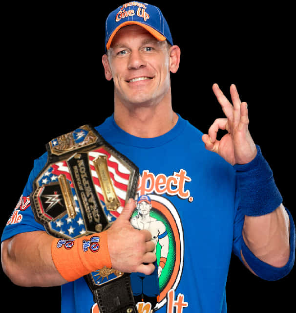 John Cena Champion Gesture PNG image