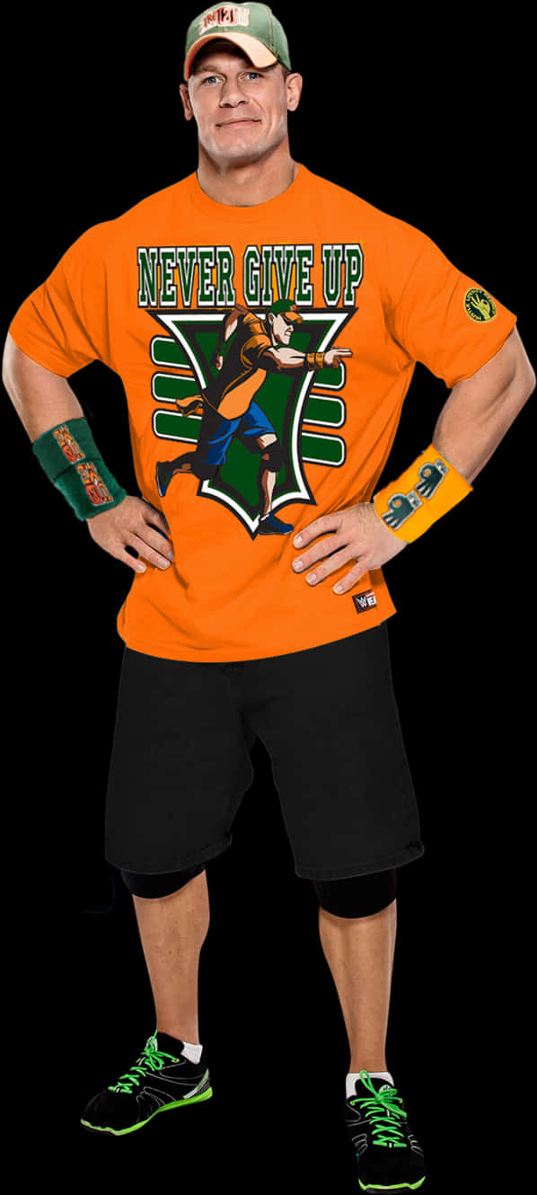 John Cena Never Give Up Outfit PNG image