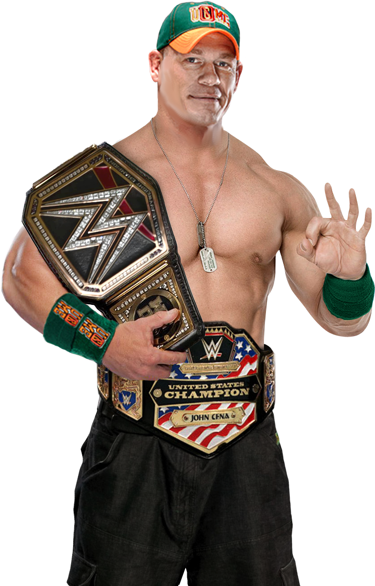 John Cena W W E Champion Pose PNG image