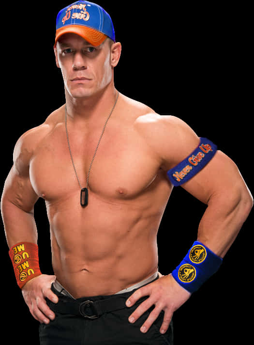 John Cena Wrestling Pose PNG image