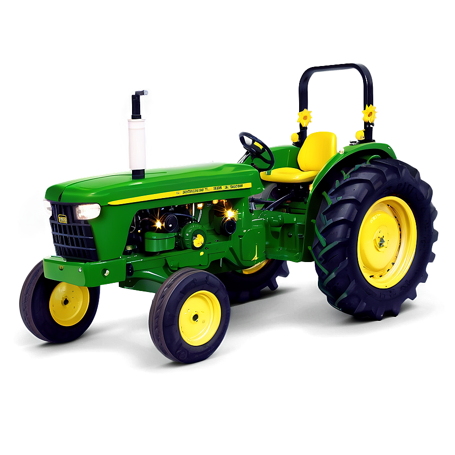 John Deere Tractor With Christmas Lights Png Gbq PNG image