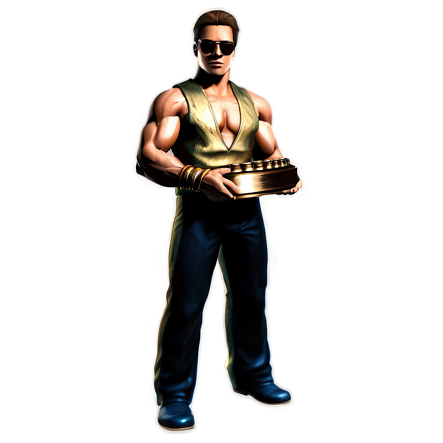 Johnny Cage With Trophy Png 16 PNG image