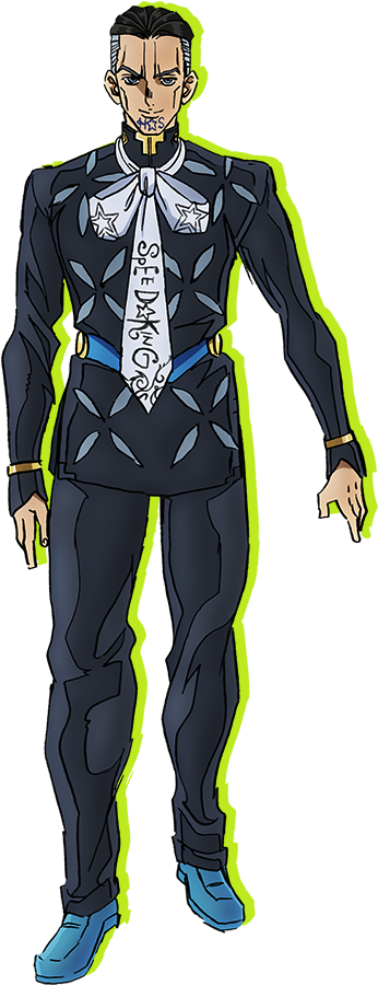 Jojo Character Standing Pose PNG image