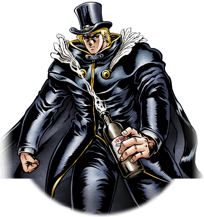 Jojo Character With Top Hatand Cape PNG image