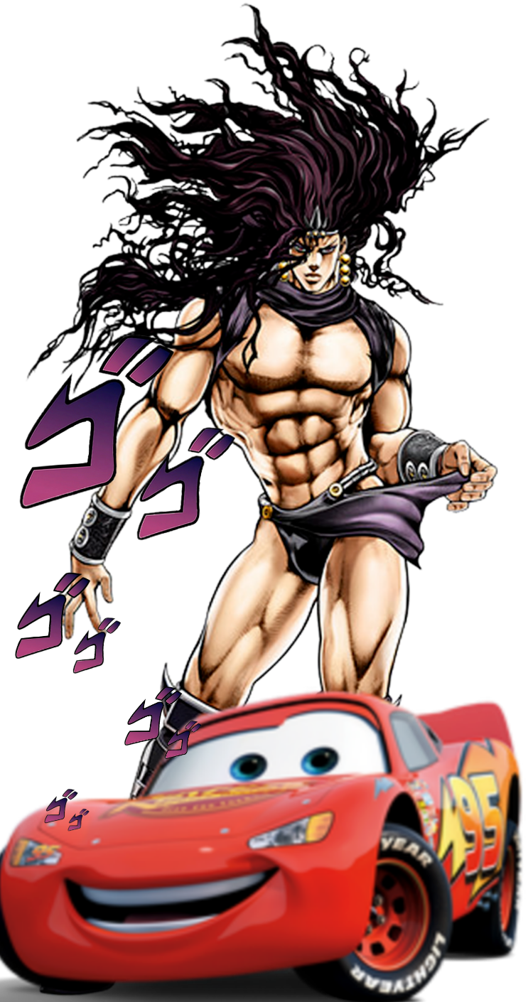 Jojo Meets Cars Crossover PNG image