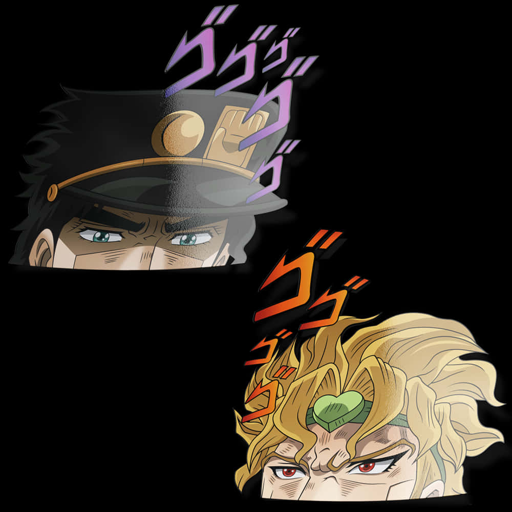 Jojo_ Menacing_ Characters PNG image