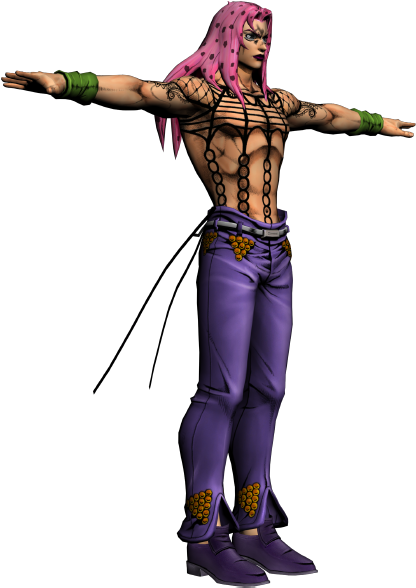 Jojo Pink Haired Character Pose PNG image