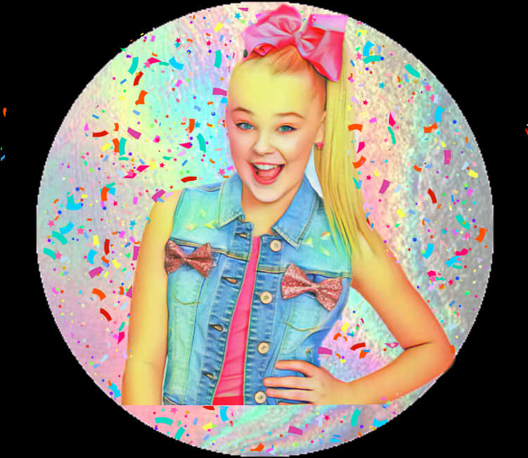 Jojo Siwa Sparkling Background PNG image