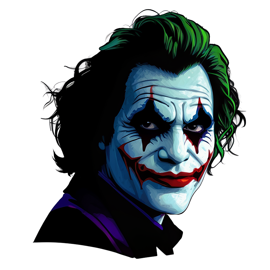 Joker's Eerie Silhouette Png Fer PNG image