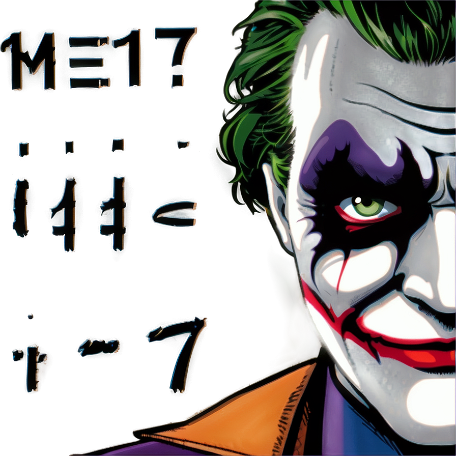 Joker's Scheming Face Png Uxd24 PNG image