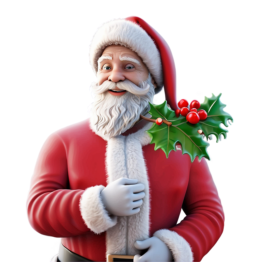 Jolly Santa Cartoon Illustration Png 06282024 PNG image