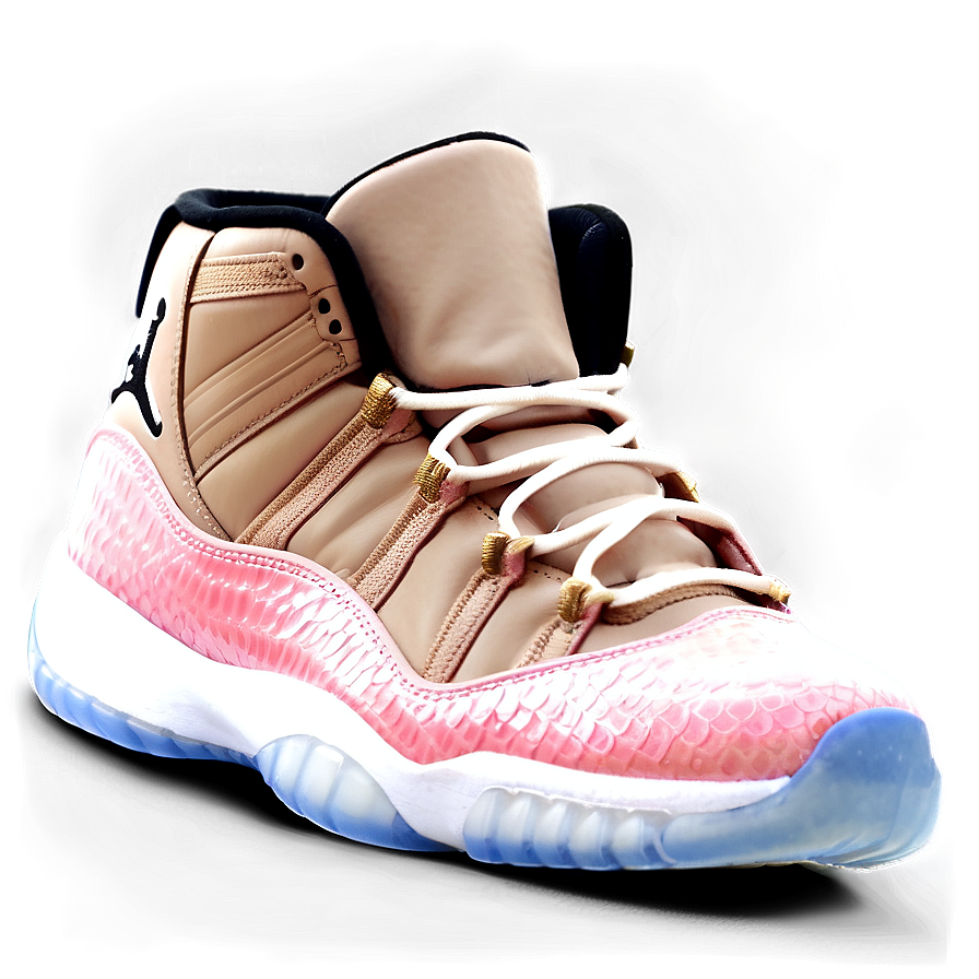 Jordan 11 Retro Low Pink Snakeskin Png Xno PNG image