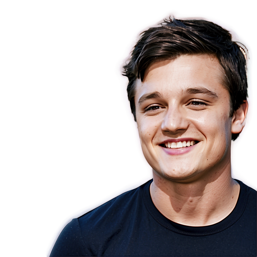 Josh Hutcherson Candid Smile Png 80 PNG image