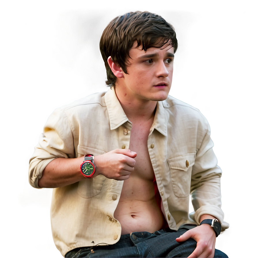 Josh Hutcherson Movie Scene Png 06202024 PNG image