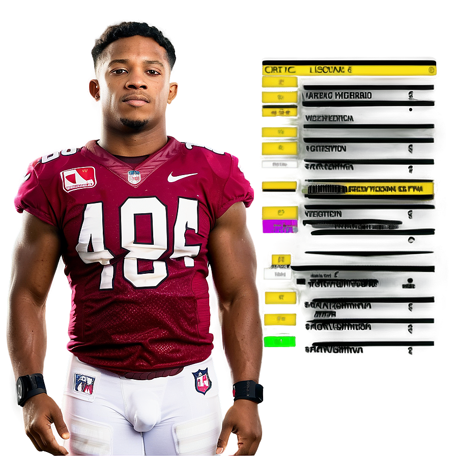 Josh Jacobs Football Player Pose PNG image