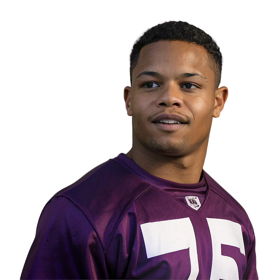 Josh Jacobs Portraitin Purple Jersey PNG image