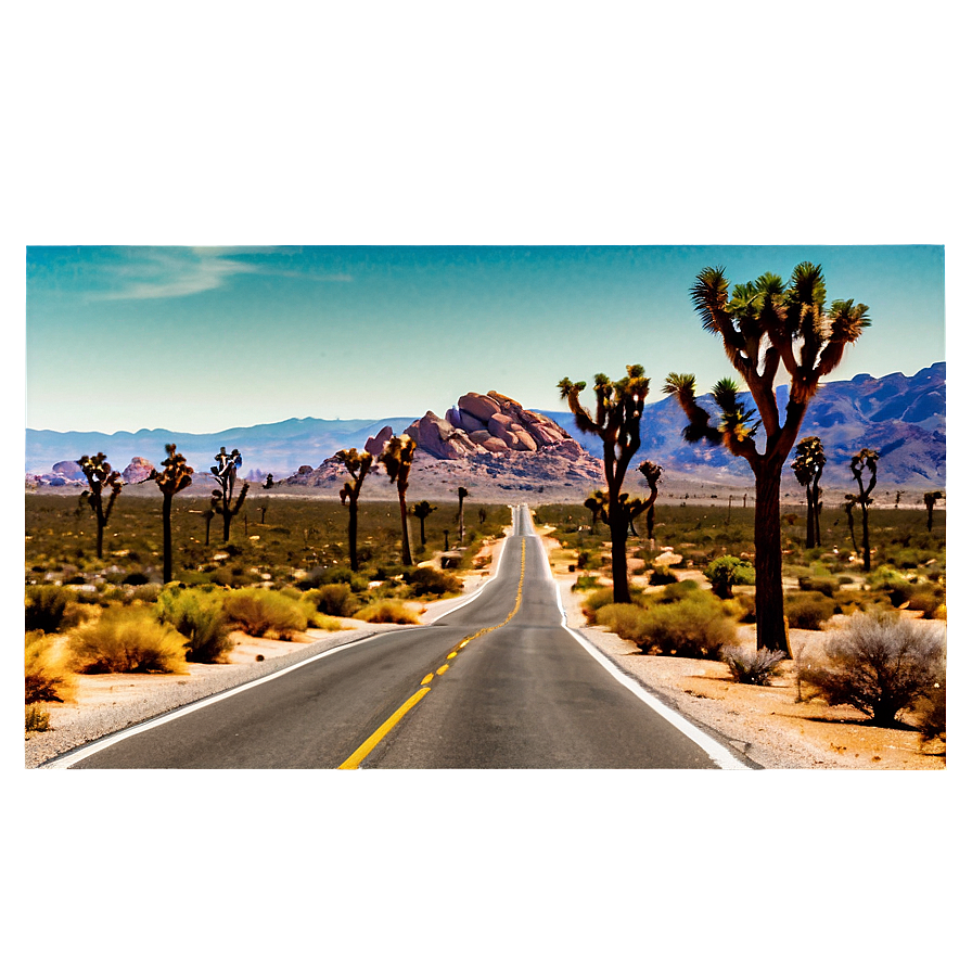 Joshua Tree Desert Road Png 31 PNG image