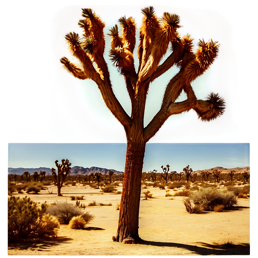Joshua Tree In Vintage Filter Png Slk PNG image