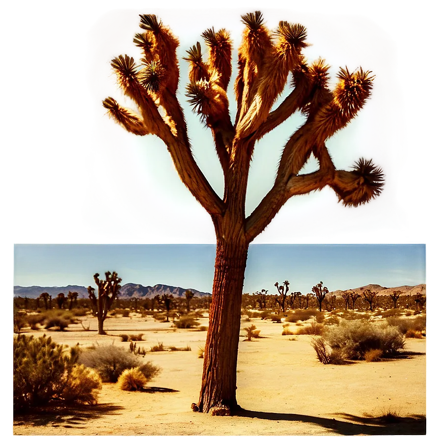 Joshua Tree In Vintage Filter PNG Slk PNG image