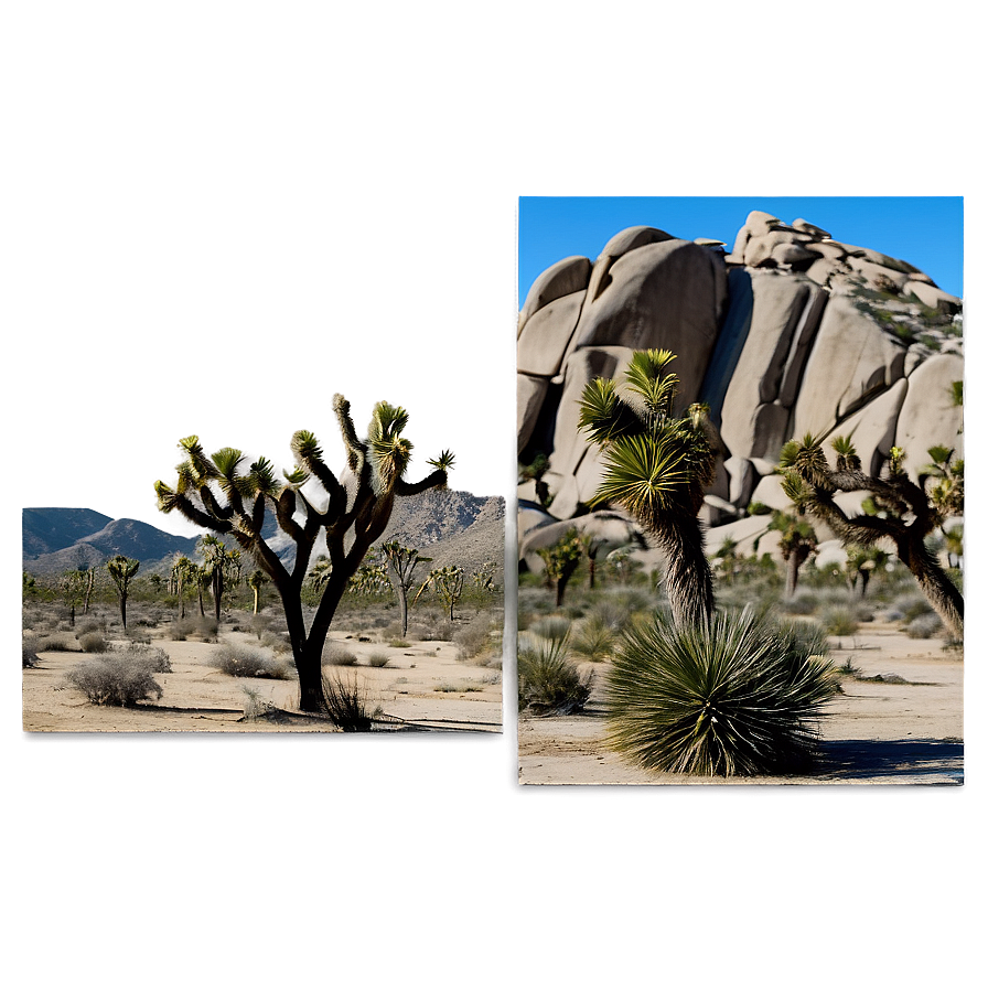 Joshua Tree Monochrome Scene Png 06262024 PNG image