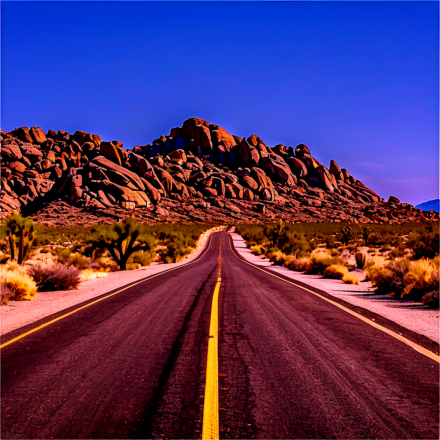 Joshua Tree Road Trip Scene Png 67 PNG image