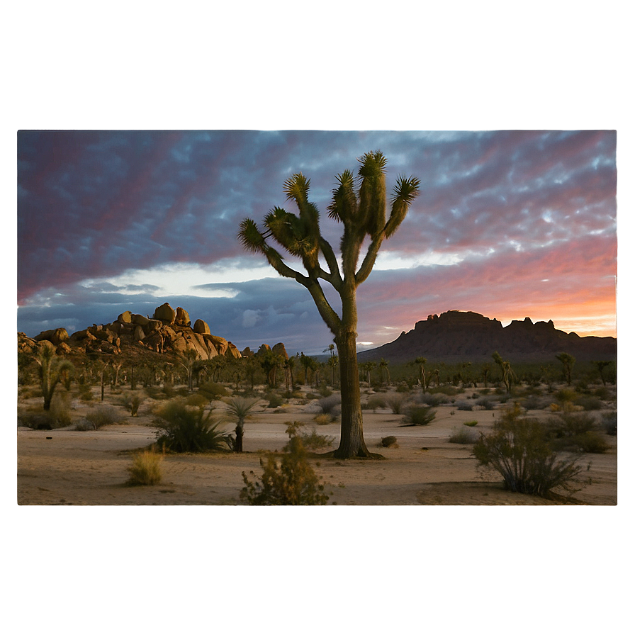 Joshua Tree With Desert Sunset Png 85 PNG image