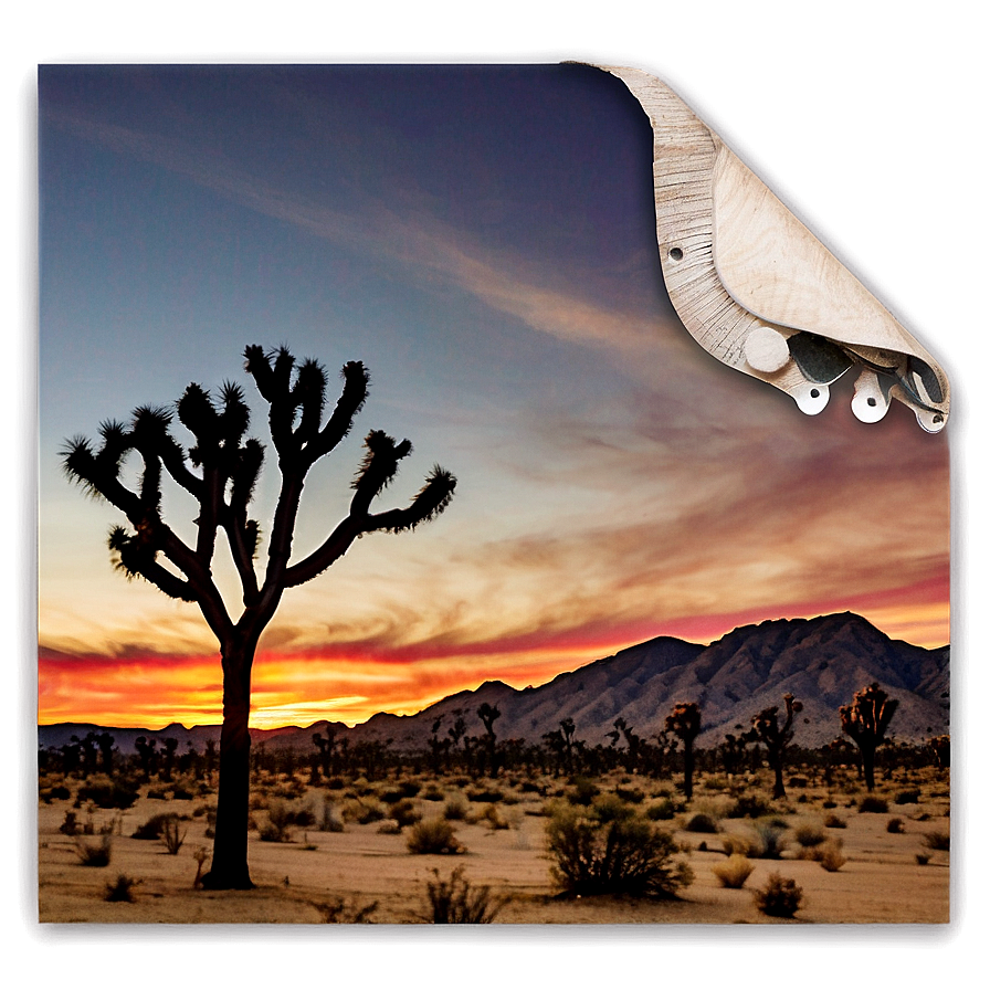 Joshua Tree With Desert Sunset Png Iqy10 PNG image