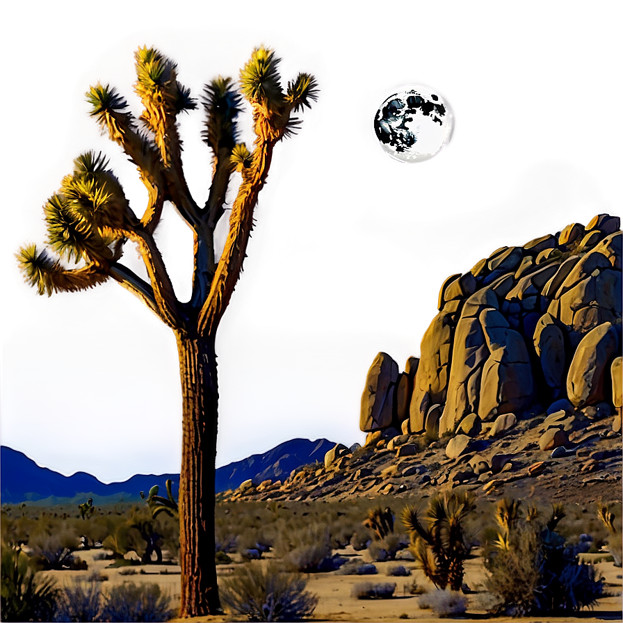 Joshua Tree With Full Moon Png 87 PNG image