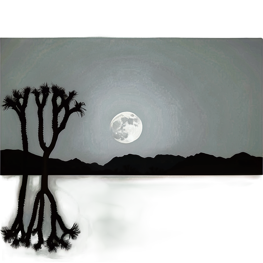 Joshua Tree With Full Moon Png Wub31 PNG image