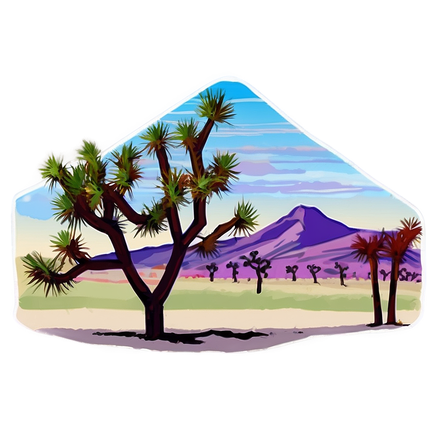 Joshua Tree With Mountain Backdrop Png Sta53 PNG image