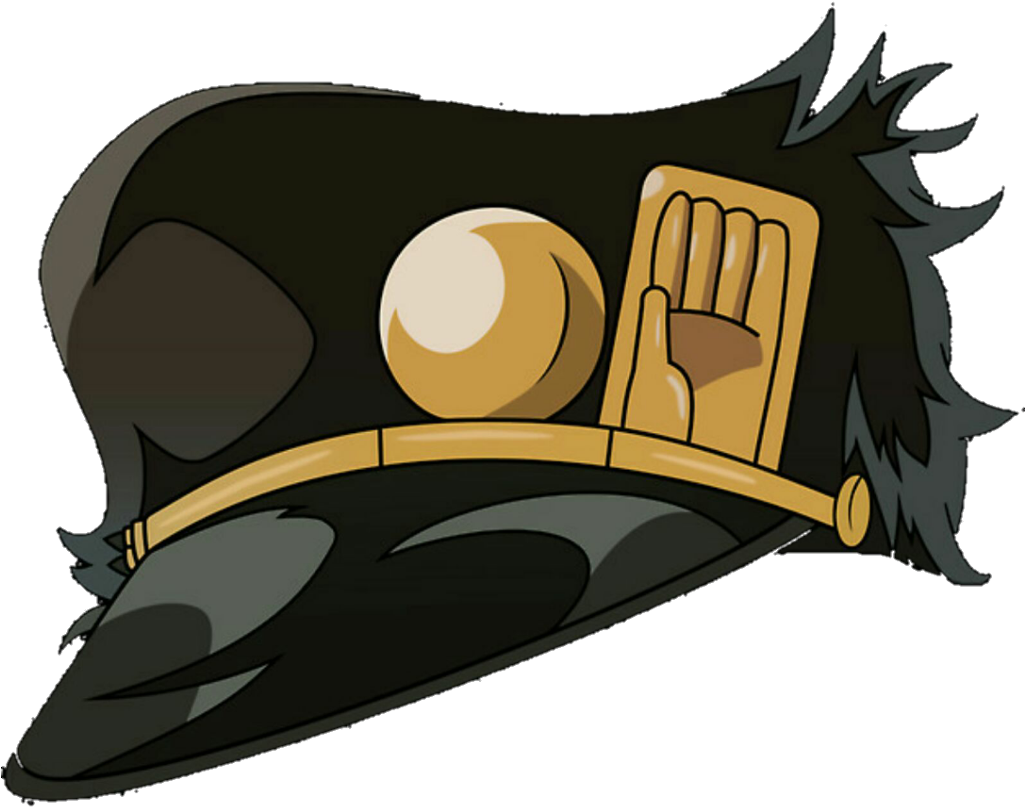 Jotaro Hat Anime Design PNG image