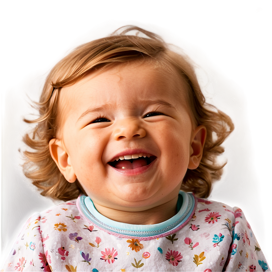 Joyful Baby Girl Laughing Png Imt PNG image