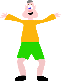 Joyful Cartoon Character PNG image
