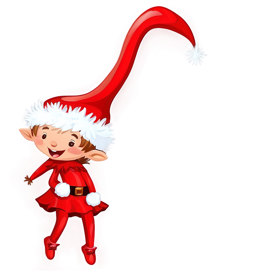 Joyful Elf Celebrating Png 05232024 PNG image