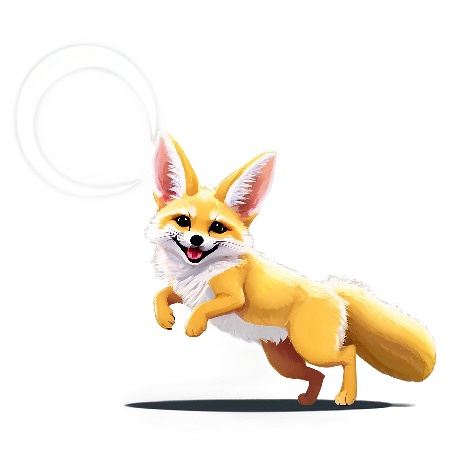 Joyful Fennec Fox Jumping Png Uuc23 PNG image