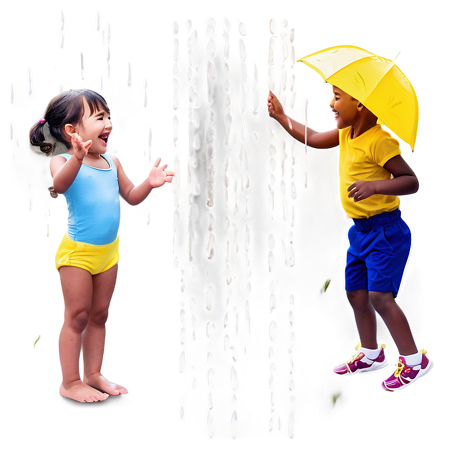 Joyful Play In Rain Png 05242024 PNG image