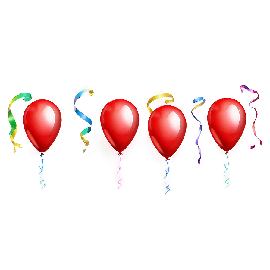 Joyful Red Balloons Png Gel PNG image