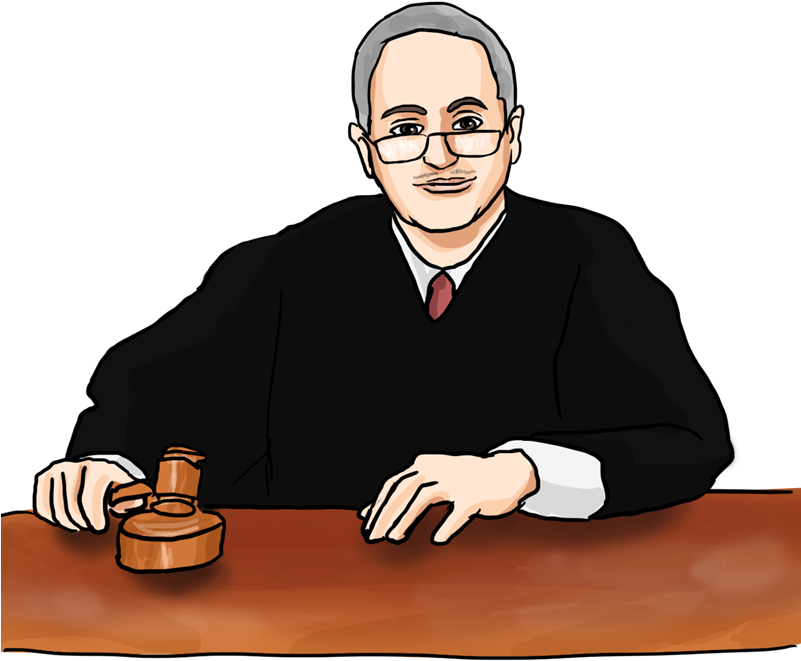 Judge With Gavel Illustration PNG image