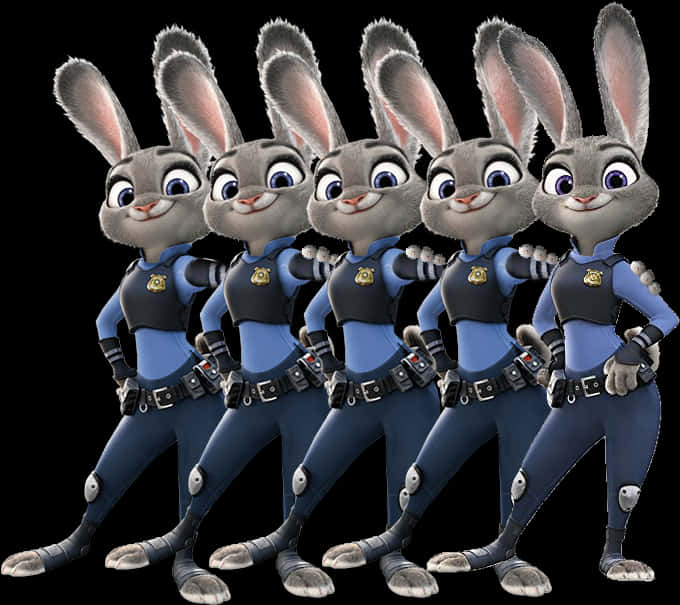 Judy Hopps Multiple Poses Zootopia PNG image