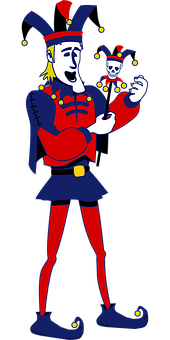 Juggling Jester Vector Illustration PNG image