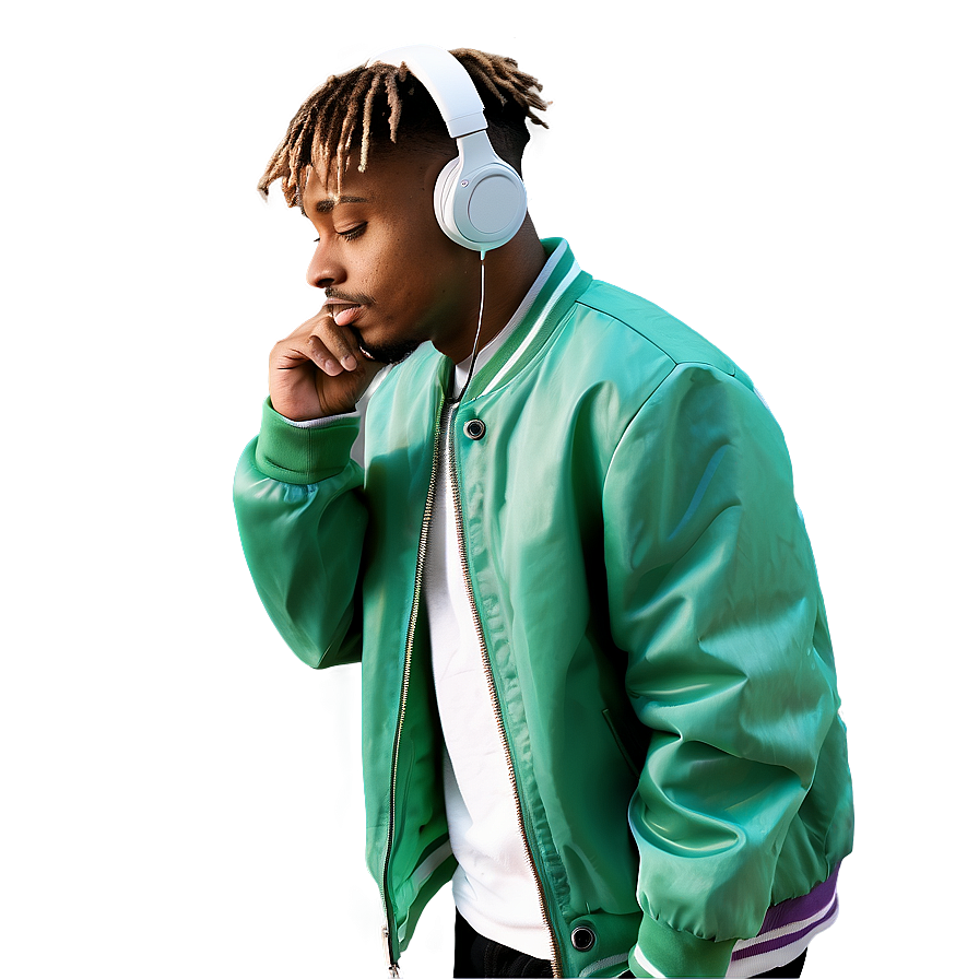 Juice Wrld With Headphones Png Pac42 PNG image