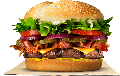 Juicy Bacon Cheeseburger Deluxe PNG image