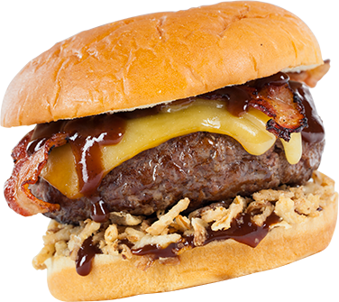 Juicy Bacon Cheeseburger PNG image