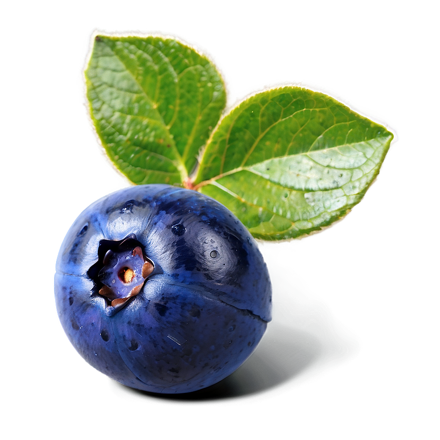 Juicy Blueberry Close-up Png Wbg PNG image