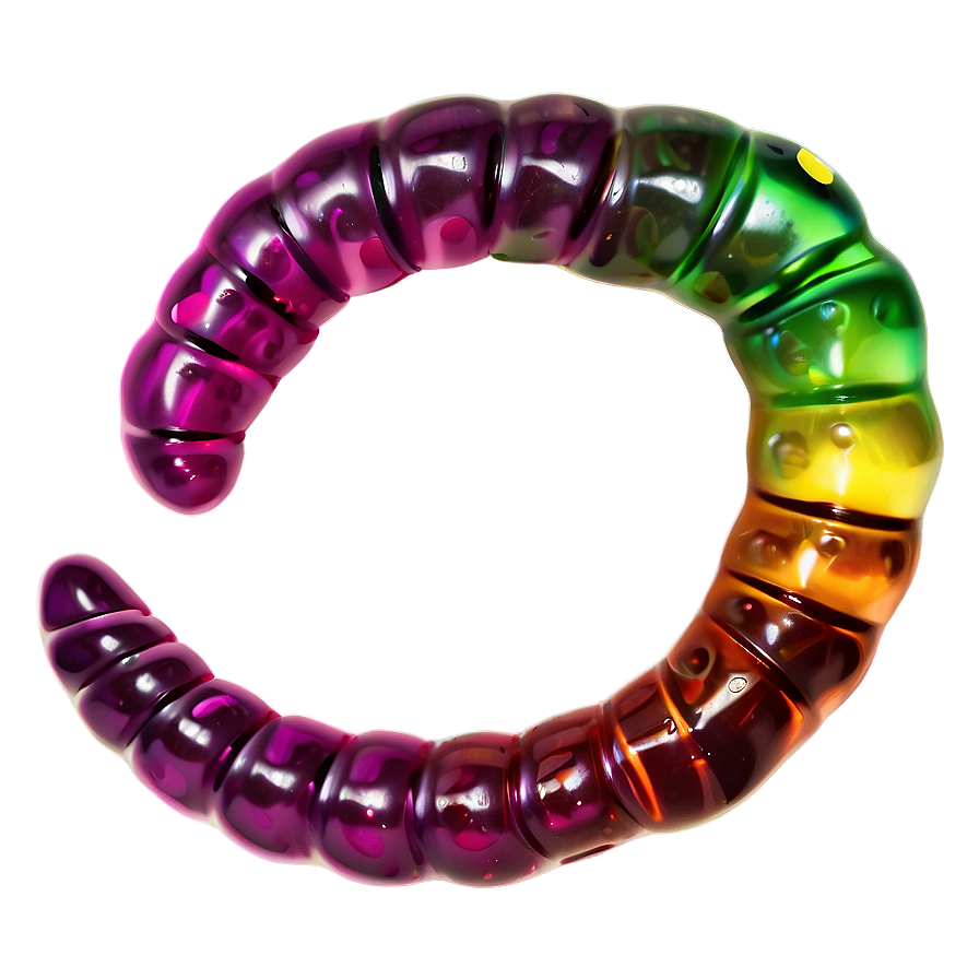 Juicy Gummy Worm Sweet Snack Png 31 PNG image