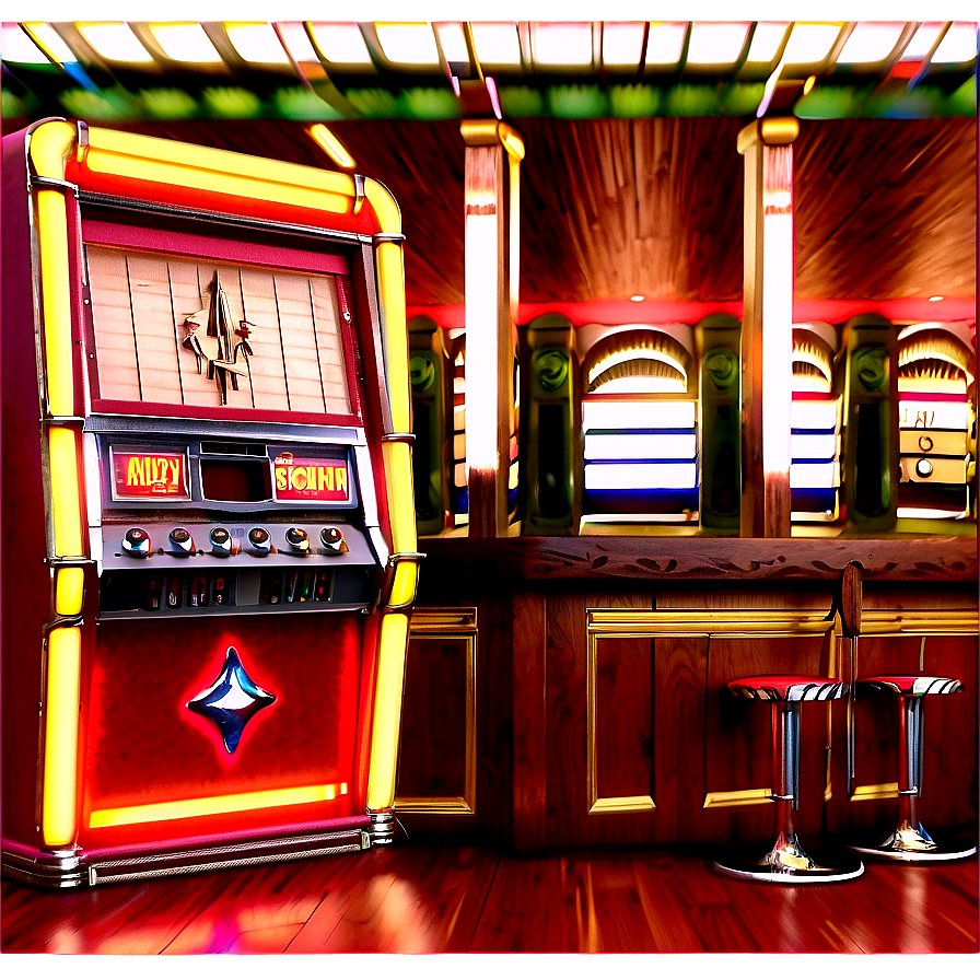 Jukebox In Bar Scene Png 06112024 PNG image